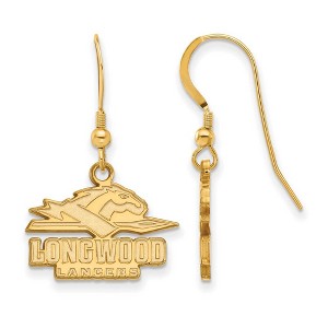 Black Bow Jewelry 14k Yellow Gold Plated Sterling Silver Longwood Lancers NCAA Dangle Earrings - 1 of 3