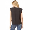 Women's Solid Shoulder Pad Top - entro - 3 of 4