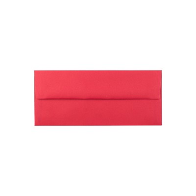 JAM Paper #10 Business Colored Envelopes 4.125 x 9.5 Red Recycled 67161