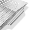 Pure Grill Stainless Steel Vegetable Grilling Basket - Square Wok, Tray, Grill Topper - 4 of 4