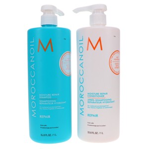 Moroccanoil Moisture Repair Shampoo 33.8 oz & Moisture Repair Conditioner 33.8 oz Combo Pack - 1 of 4