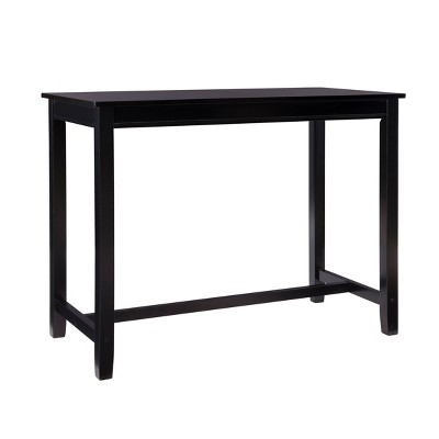 Claridge 51.5'' Black Counter Height Dining Set with White Faux Leather Chairs
