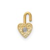 Black Bow Jewelry Apr Synthetic White Topaz 14k Yellow Gold Heart Pendant Enhancer, 5mm - 3 of 4