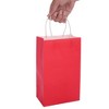 Blue Panda 25-Pack Red Gift Bags with Handles - Small Paper Treat Bags for Birthday, Wedding, Retail (5.3x3.2x9 In) - 4 of 4