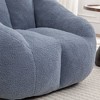 PAGED 37.4" Classic Faux Fur Bean Bag Chair, Durable Ergonomic Lazy Sofa, Comfy Chair for Reading and Resting in Bedroom - 4 of 4