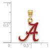 Black Bow Jewelry 14k Yellow Gold Plated Sterling Silver Alabama Crimson Tide NCAA Small Pendant - 2 of 3