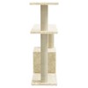 vidaXL Cat Tree Cream Engineered wood, plush, sisal - 4 of 4