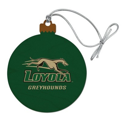 Loyola University Maryland Primary Logo Wood Christmas Tree Holiday Ornament