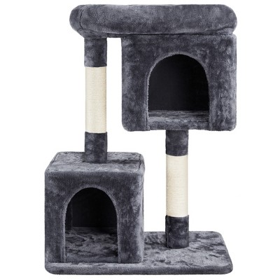 Yaheetech 33.5" Cat Condo with Plush Perch for Small Cats