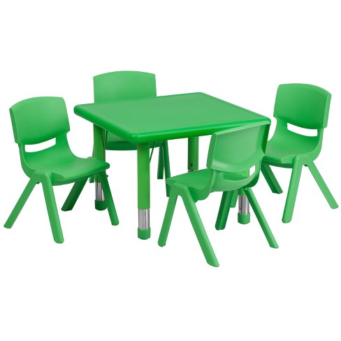 Plastic chair set discount of 4 with table