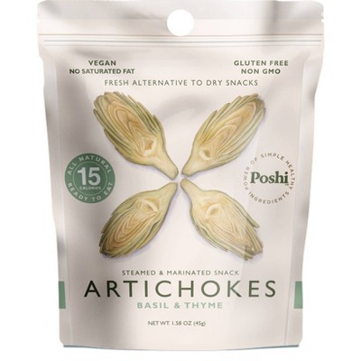 Poshi Gluten Free and Vegan Freshly Marinated Artichokes with Basil & Thyme - 1.58oz