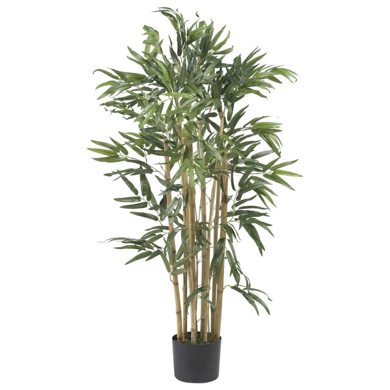 36&#34; Artificial Bambusa Bamboo Tree in Pot Black - Nearly Natural, 1 of 6