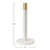Storied Home Modern Marble Paper Towel Holder with Brass Detail - 2 of 4