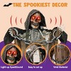 Joyfy 67" Halloween Outdoor Decorations, Life Size Animatronics Grim Reaper with Chain, Scary Haunted House Props for Garden Yard Lawn Decorations - 2 of 4