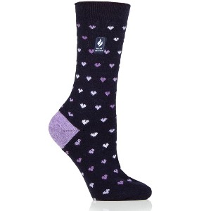 Women's Orchid ULTRA LITE™ Hearts Crew Socks - 1 of 2