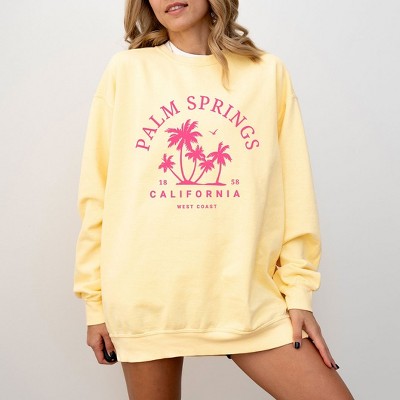 Simply Sage Market Women's  Garment Dyed Graphic Sweatshirt Palm Springs Palm Trees
