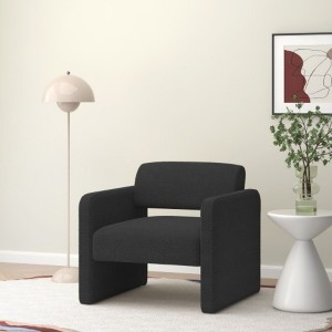 single sofa chair, upholstered comfortable chair with armrests, for dining room/bedroom/living room/reception - 1 of 4