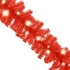 vidaXL Christmas Garland with LED Lights - Red PVC Festive Holiday Decoration - 33ft Garland - Versatile Use - Energy Efficient - 4 of 4