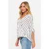 WEST K Women's Alexa Surplice V-Neck Rolltab Blouse - 2 of 4