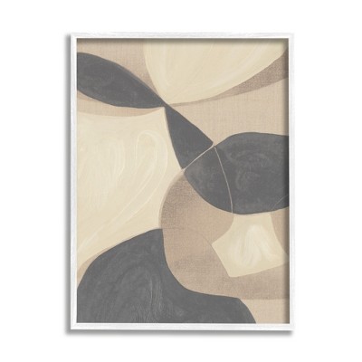 Stupell Modern Beige Boho Abstract Shapes Framed Giclee