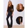 INSPIRE CHIC Women's Velvet Lapel Collar Open Front Blazers - 2 of 4