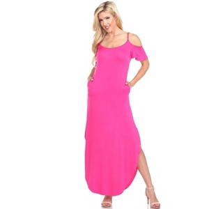 Women's Cold Shoulder Lexi Maxi Dress with Pockets - White Mark - 1 of 3