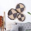 Olivia & May Bohemian Dried Plant Geometric Woven Wall Decor Set of 3 Brown: Handmade Seagrass Art, Vertical Hang - 2 of 4