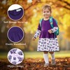 The Pink Picket Fence Lulu Hippo Twirl Dress with Scrunchie for Girls – 100% Natural Cotton Long Sleeve Play Dress – Hand-Painted Hippo Print - 2 of 4