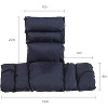 DMI Comfort Wheelchair Cushion & Pad, Foam Seat & Back Support Pillow, 16x22 in, Navy - 3 of 4