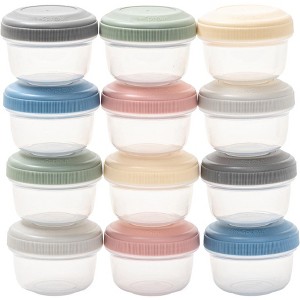WeeSprout Leakproof Baby Food Storage, Small Plastic Containers with Lids, 12 Container Set - 1 of 4