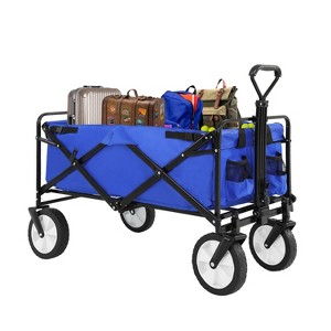 FDW Folding Wagon Heavy-Duty Folding Utility Cart Garden Cart 330 lbs Capacity - 1 of 4