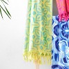40"x70" Beauty Beach Towel Blue/Sunshine - Rochelle Porter: Cotton-Polyester Blend, Lightweight, Jacquard Terry - 2 of 4
