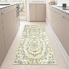 Plush Washable Area Rugs High-Density Fake Wool Pile Non-Slip Foldable Carpet with Modern Floral Paradise Pattern for Living Room Bedroom - 2 of 4