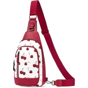 Leather Crossbody Bag for Women & Men, Adjustable Sling Backpack Purse, Multipurpose Daypack - 1 of 4