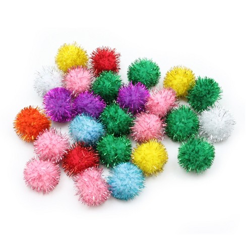 Creativity Street Glitter Pom Pons, Assorted Colors, 33 Mm, 40 Pieces :  Target