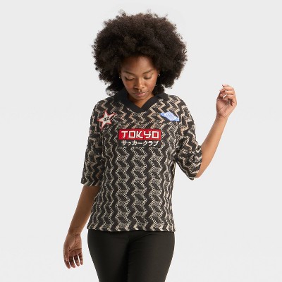 Women's Knit Elbow Sleeve V-Neck Polo Shirt - Wild Fable™
