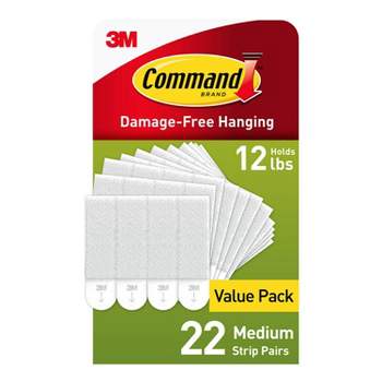 Command 22 Pairs Medium Picture Hanging Strips Decorative Hooks