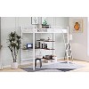 Okak Modern Twin Loft Bed with Built-in Desk & Shelves,Space-Saving Metal Bunk Beds with Study Station,Multi-Functional Loft Bed for Kids,Teens - 4 of 4