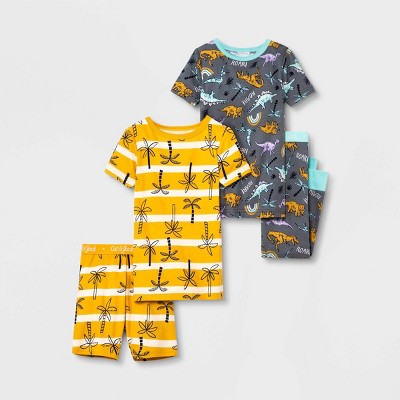 Toddler Boys' 4pc Dino and Palm Tight Fit Pajama Set - Cat & Jack™