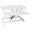 Okak 31.5IN Multifunction Small Desk with Adjustable Height, Standing Desk with Keyboard Tray, Computer Desk for Bedroom, Reading Room - 4 of 4