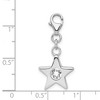 Black Bow Jewelry Sterling Silver April CZ Birthstone 13mm Star Clip-on Charm - 4 of 4