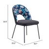 Zuo Merion Dining Chair (Set of 2) Multicolor Print & Black - 3 of 4