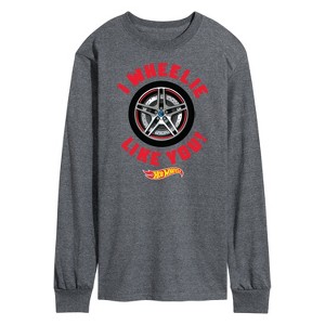 Men's - Hot Wheels - Valentine's I Wheelie Like You Long Sleeve Graphic T-Shirt - 1 of 4