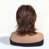 Jessie's Wig Brown Short Mullet Head Wig 12 Inch Natural Layered Synthetic Wig with Bangs Daily Party Fake Hair for Women Wigs Heat Resistant - 3 of 4