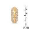 Steeltime Ladies 18k white gold plated brass simulated diamonds hoop earrings. Color Options: Silver, Gold, Multi - 3 of 4