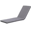 2PCS Set Outdoor Lounge Chair Cushion Replacement Patio Funiture Seat Cushion Chaise Lounge Cushion-Grey with white Border - 3 of 4
