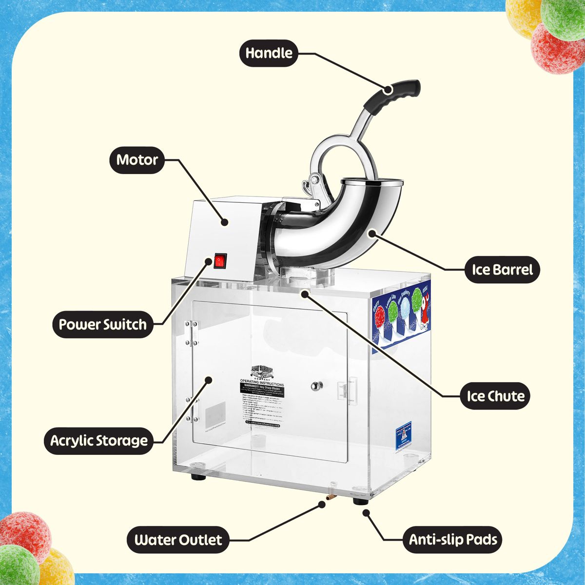 Great Northern Popcorn Heavy-Duty Commercial-Quality Ice Crusher Machine - thumbnail 6