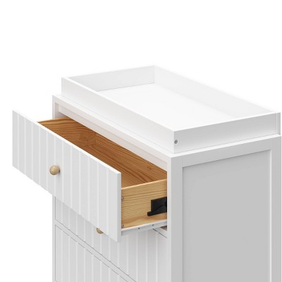 White 3-Drawer Chest with Changing Table Topper