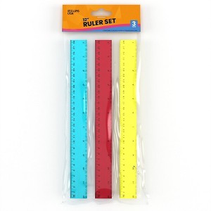 18249: 12" Ruler - 3 Pack, Assorted colors (48 Packs) - 1 of 4