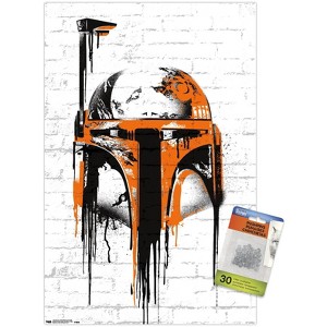 Trends International Star Wars: Saga - Boba Fett Black And Orange Unframed Wall Poster Prints - 1 of 4